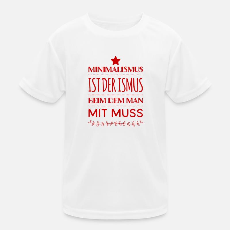 ich lebe minimalistisch Kinder Funktions-T-Shirt
