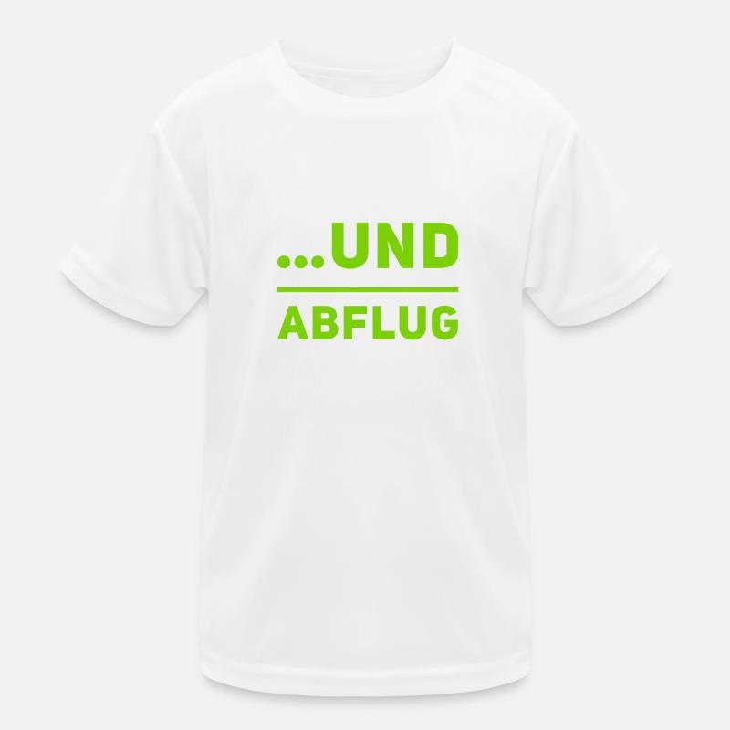 und Abflug Kinder Funktions-T-Shirt