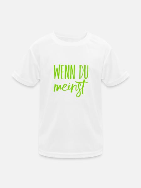 das ist deine Meinung - Kinder Funktions-T-Shirt - Weiß - Vorne
