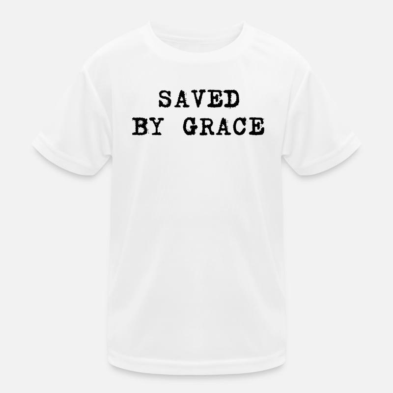 Gerettet durch Gnade Kinder Funktions-T-Shirt