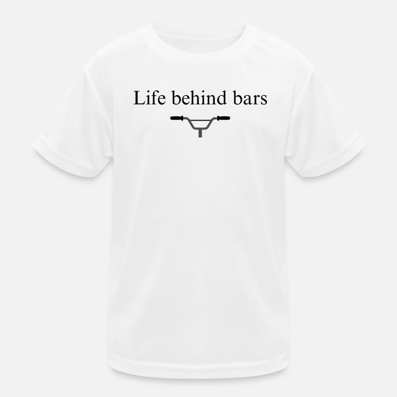 Das Leben hinter Gittern - Geschenkidee für das Fahrrad - Kinder Funktions-T-Shirt - Weiß