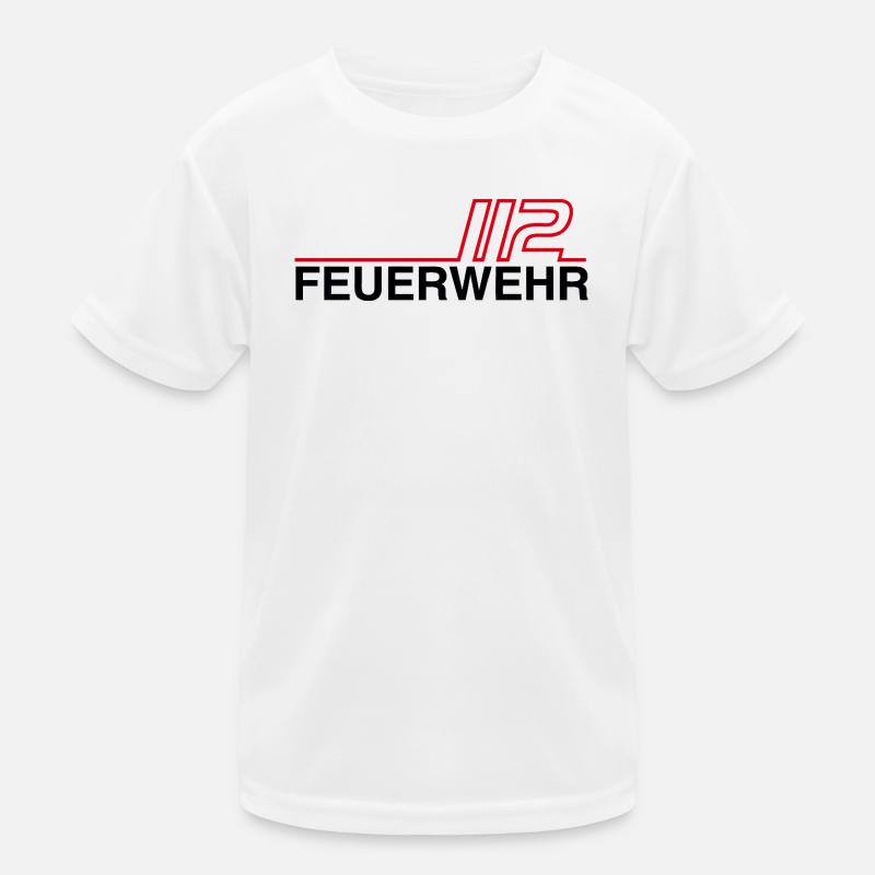 Lignes au néon de la brigade des pompiers 112 T-shirt sport Enfant