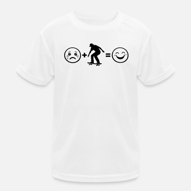 Modern Skateboarding Artwork Kids Functional T-Shirt