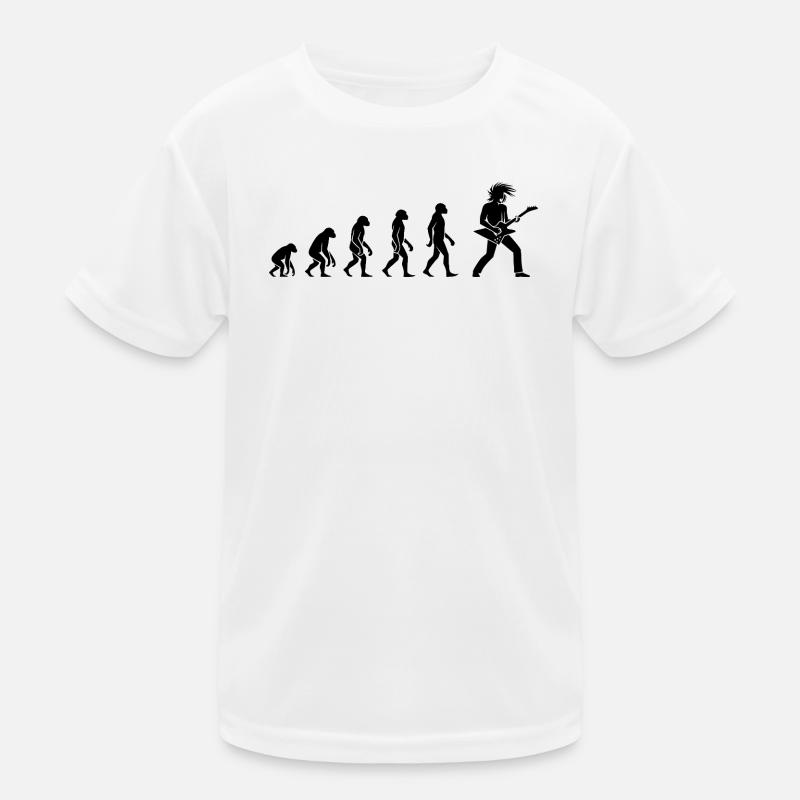 Evolution Rock 'n' Roll Guitarist Design T-shirt sport Enfant