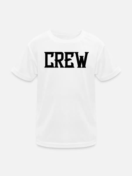 crew_schrift - Kinder Funktions-T-Shirt - Weiß - Vorne
