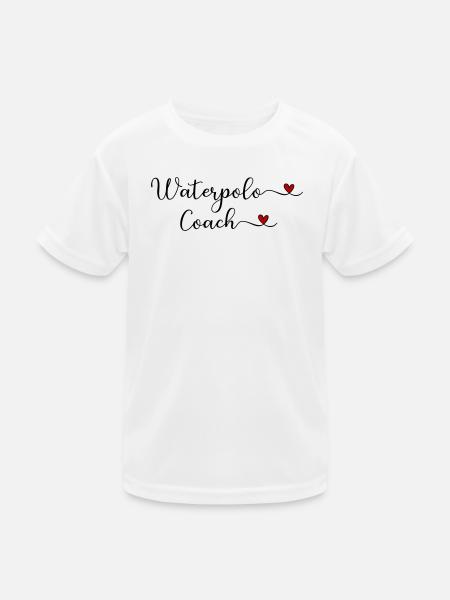 Waterpolo Coach with a Heart Design - Kids Functional T-Shirt - white - Front