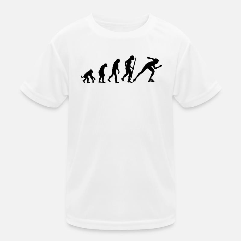 Evolution of inline speed skating Kinder Funktions-T-Shirt