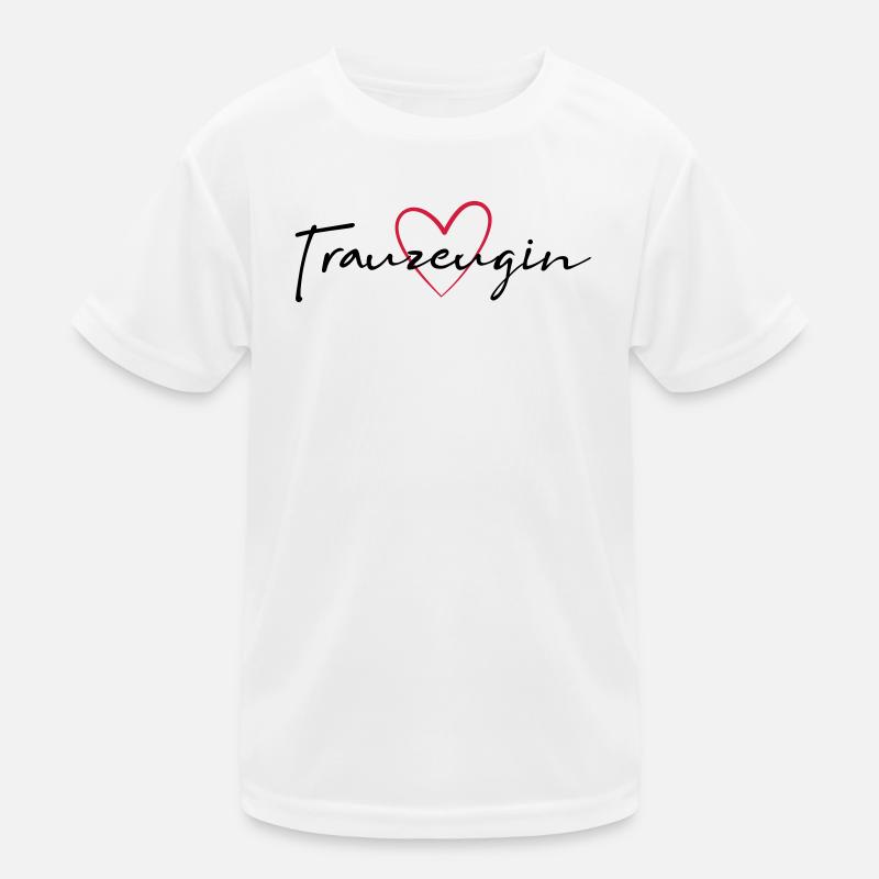 Trauzeugin Herz Junggesellinnenabschied - Kinder Funktions-T-Shirt - Weiß
