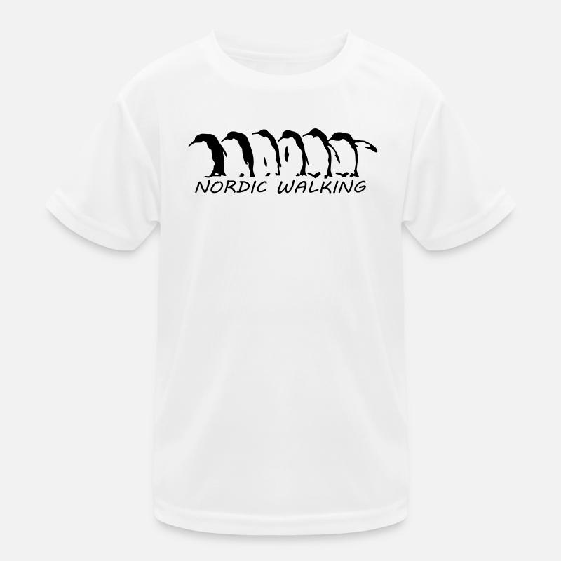 nordic walking manchots T-shirt sport Enfant