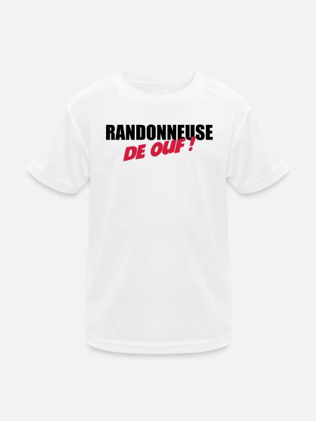 Randonneuse de ouf ! - T-shirt sport Enfant - blanc - Devant