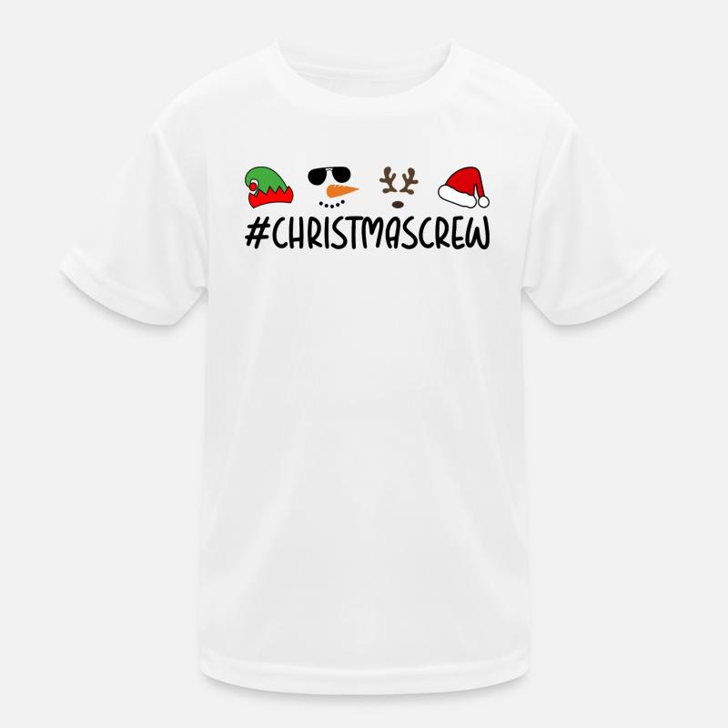 Whimsical Christmas Collage Kids Functional T-Shirt