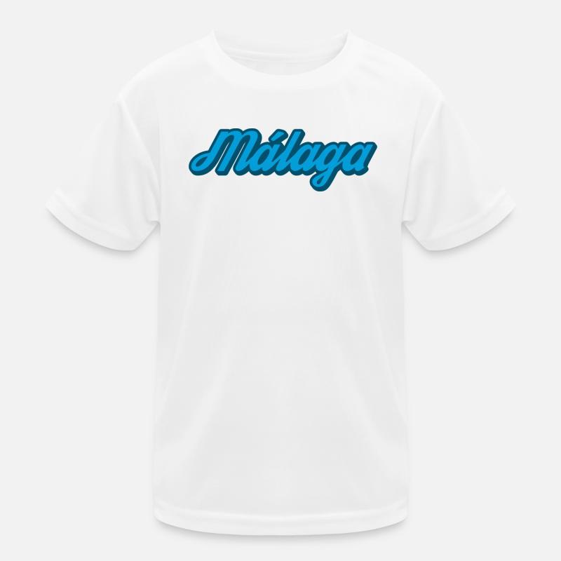 Malaga Coastal Script Bleu T-shirt sport Enfant