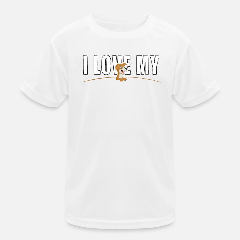 J’aime mon chien T-shirt sport Enfant