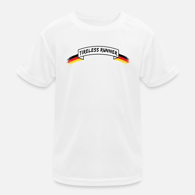 Coureur infatigable | Bannière allemande T-shirt sport Enfant