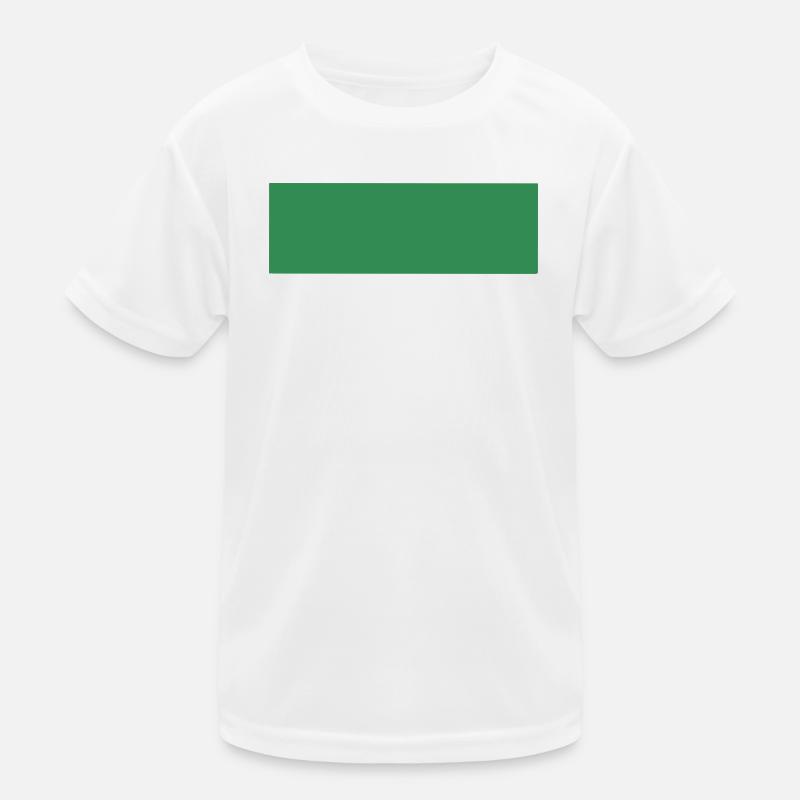 Abstract Green Rectangle Print Kids Functional T-Shirt