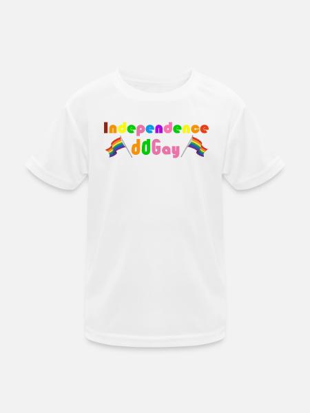Independence Gay Rainbow - Kids Functional T-Shirt - white - Front