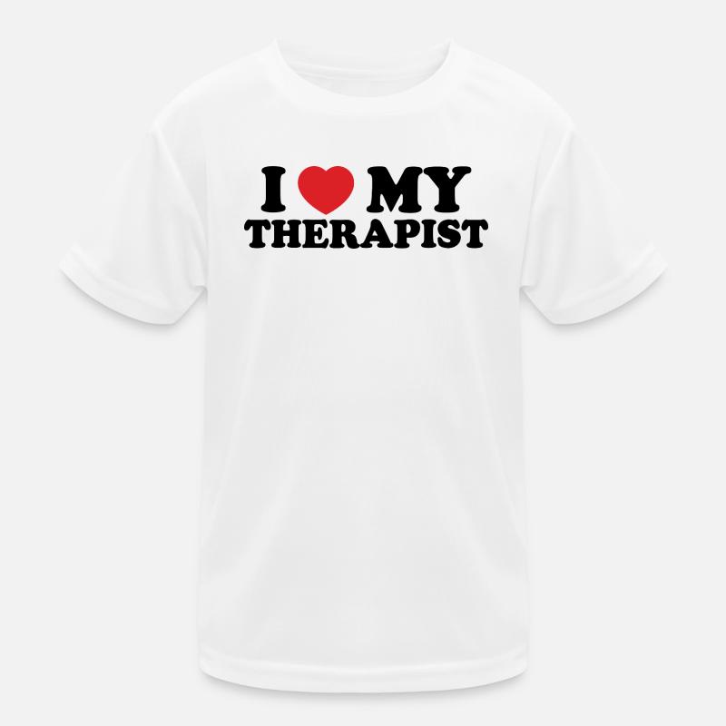 Fette Herz-Typografie Kinder Funktions-T-Shirt