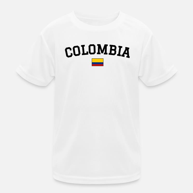 Kolumbien Flagge Design Schwarz Kinder Funktions-T-Shirt