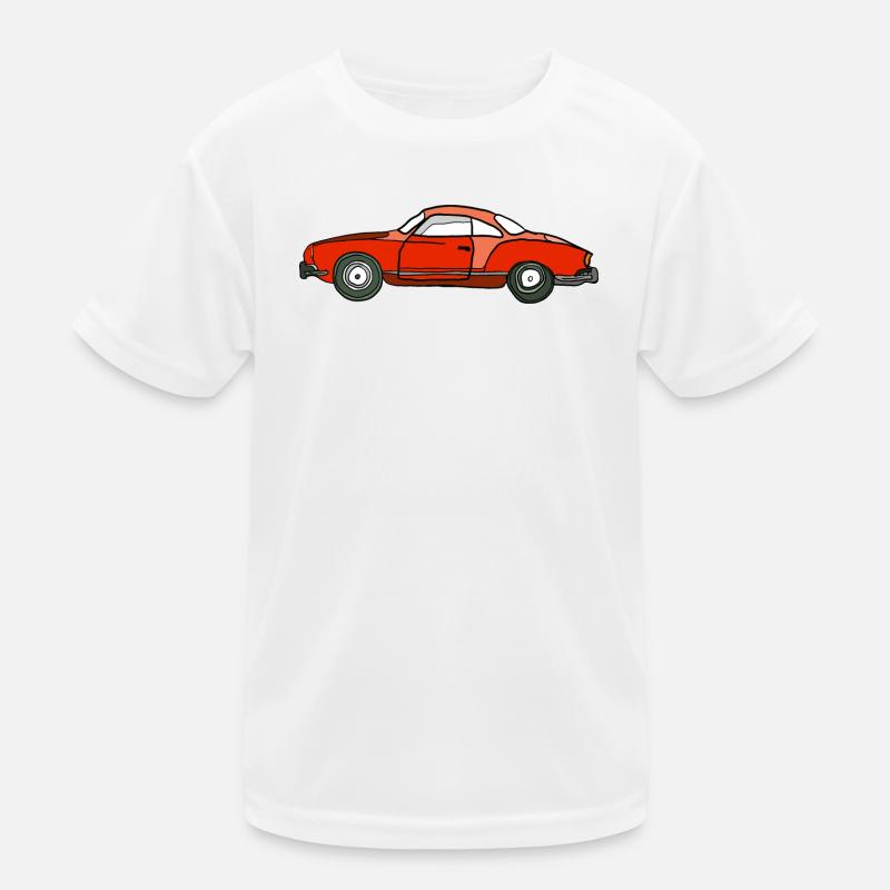 Roter Oldtimer Seitenansicht - Kinder Funktions-T-Shirt - Weiß