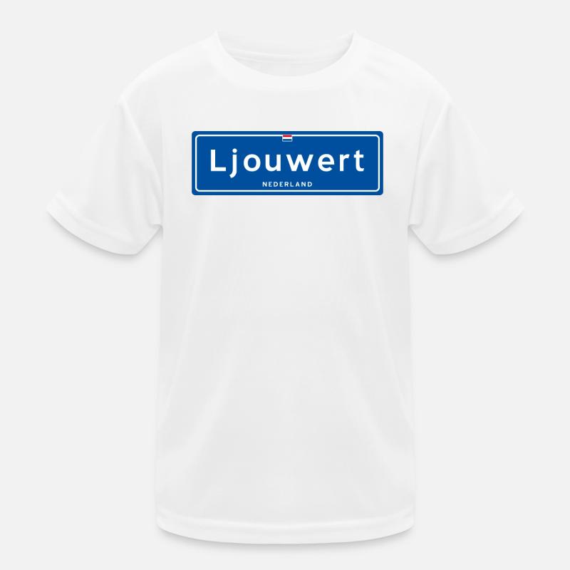 Ortsschild Ljouwert (Leeuwarden) Kinder Funktions-T-Shirt