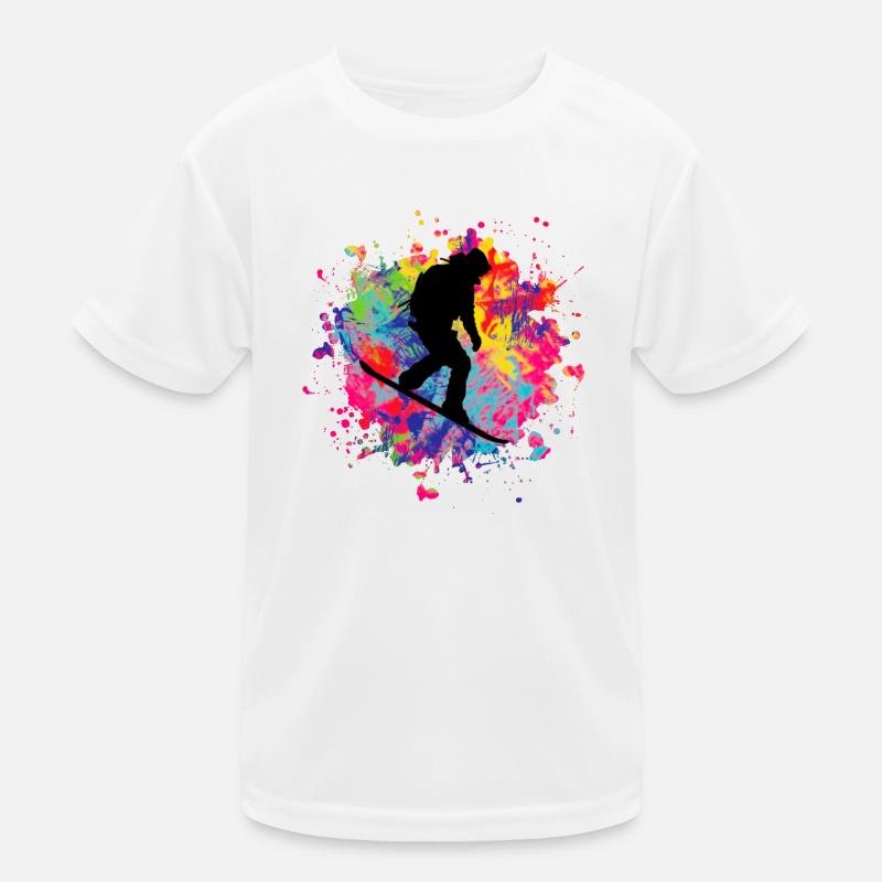 Snowboard Snowboarder Splash T-shirt sport Enfant