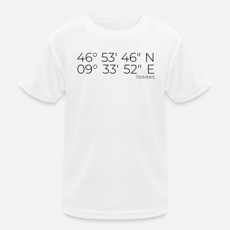 Coordinates Trimmis Graubünden Switzerland Kids Functional T-Shirt