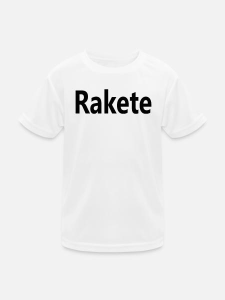 Rakete - Kinder Funktions-T-Shirt - Weiß - Vorne