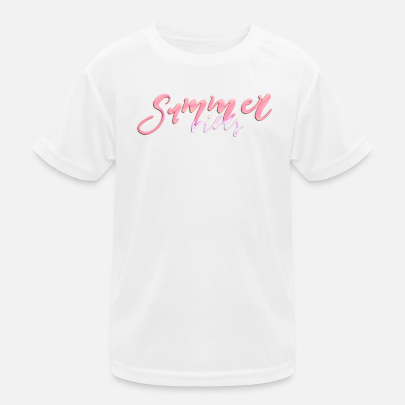 Summer Vibes – Neon Handlettering Kinder Funktions-T-Shirt