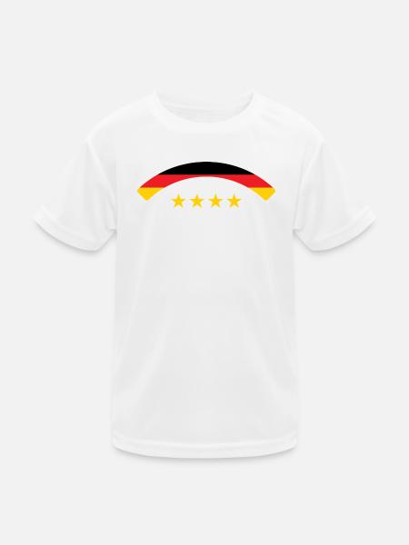 Drapeau Allemand - Allemagne - T-shirt sport Enfant - blanc - Devant