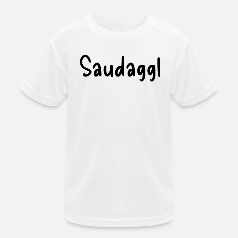 Saudaggl - Kinder Funktions-T-Shirt - Weiß