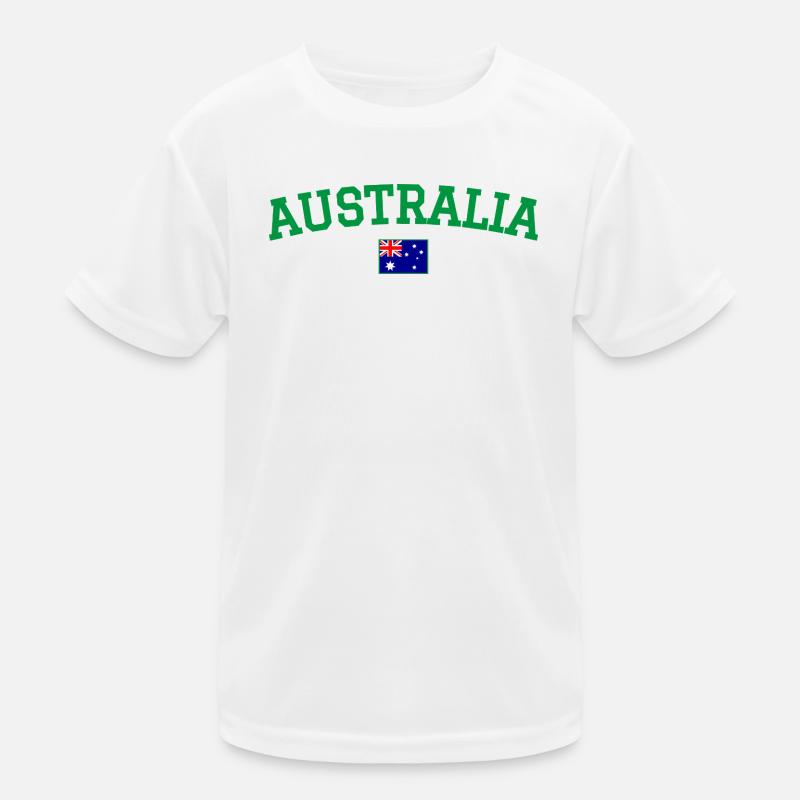 Drapeau de design australien vert T-shirt sport Enfant