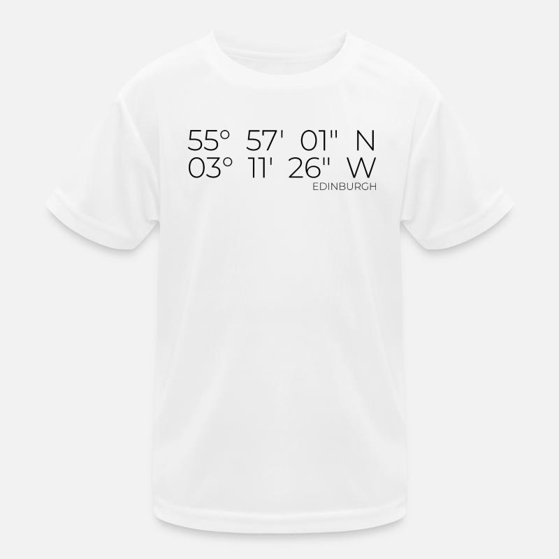 Coordinates: Edinburgh, Scotland Kids Functional T-Shirt