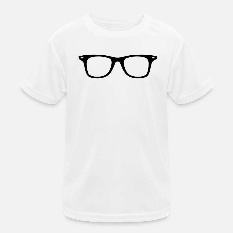 hipster brille nerdbrille Kinder Funktions-T-Shirt