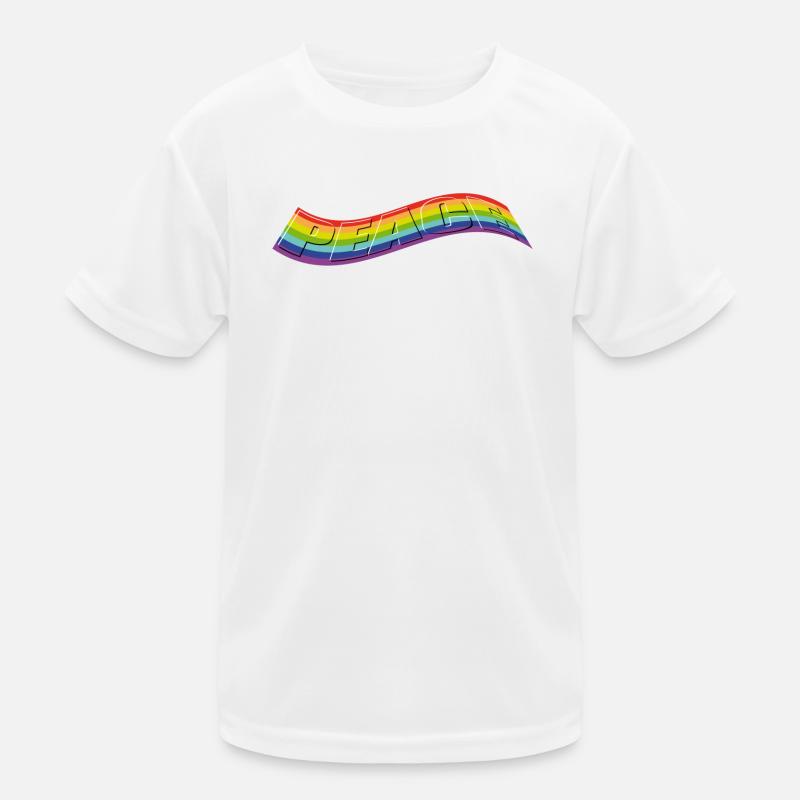 PEACE Claim in Rainbow Kinder Funktions-T-Shirt