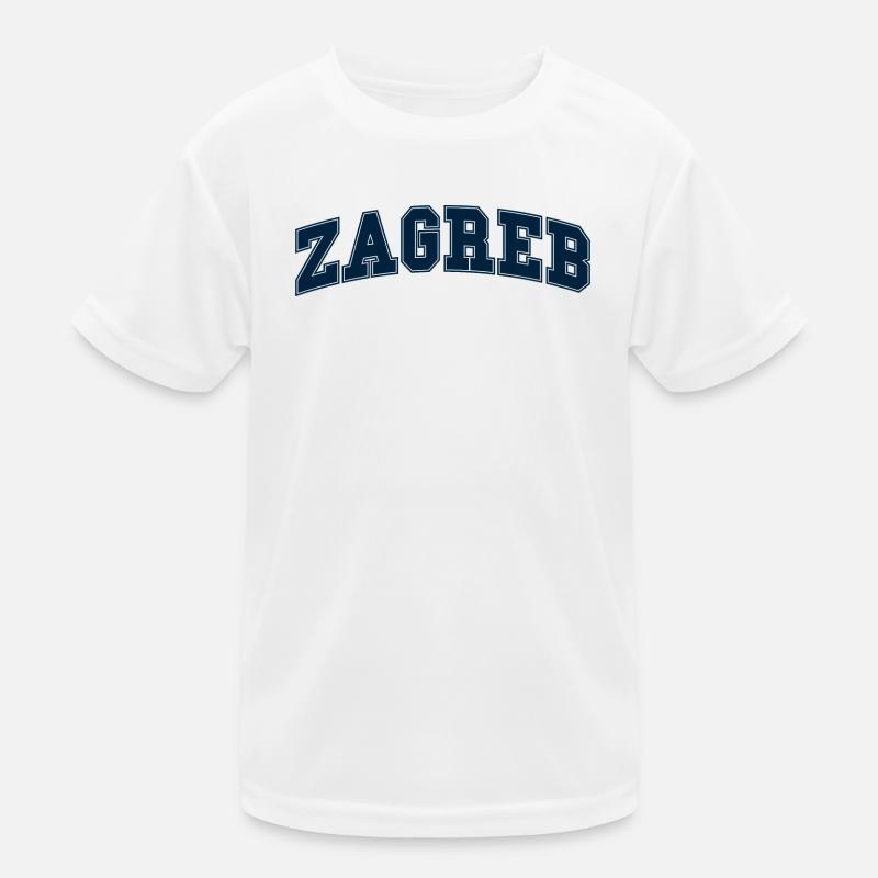 Zagreb Varsity lettering Kids Functional T-Shirt