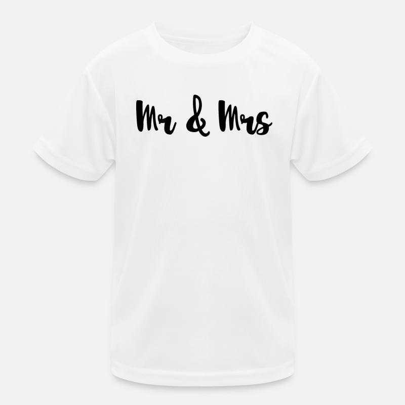 Mr & Mrs Design for Weddings Kids Functional T-Shirt