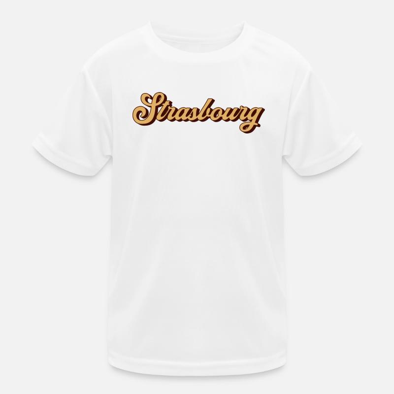 Strasbourg Script Souvenir Kinder Funktions-T-Shirt