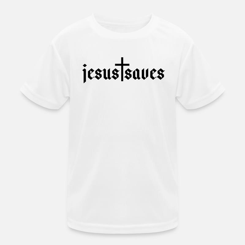 Jesus Saves Kinder Funktions-T-Shirt
