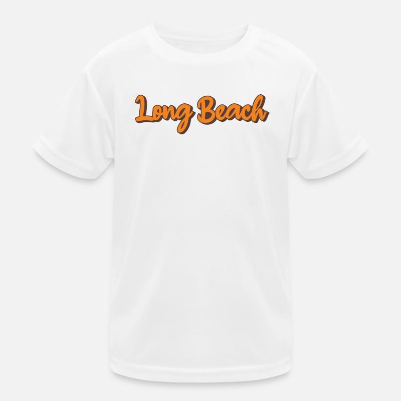 Long Beach Retro Script Kids Functional T-Shirt