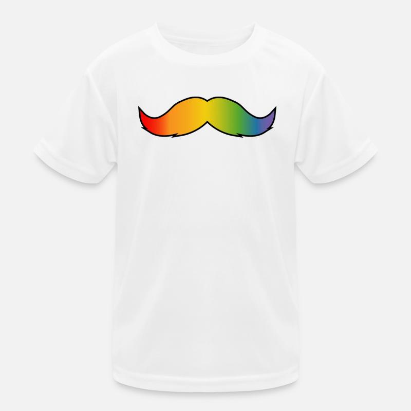 Regenbogen Bart queer schwarz Kinder Funktions-T-Shirt