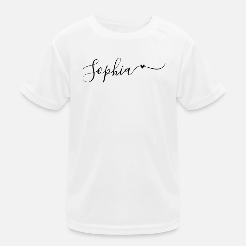 Sophia Surname First Name Decorative Kids Functional T-Shirt