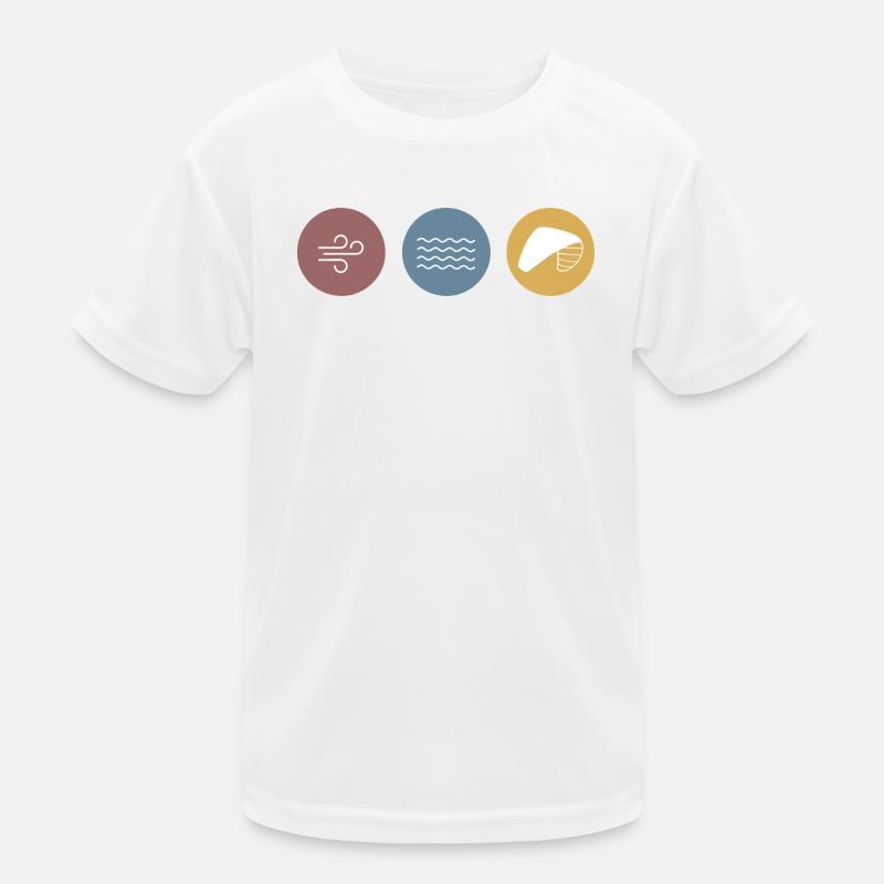Bunte Icons Kite Kinder Funktions-T-Shirt