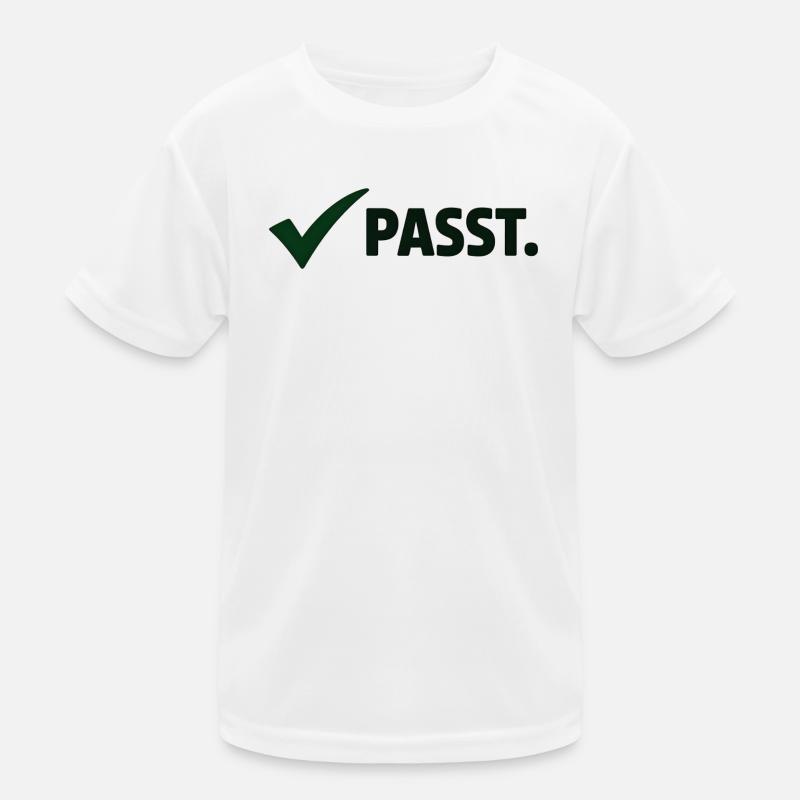 Passt. Minimal Meme Statement T-Shirt Kinder Funktions-T-Shirt
