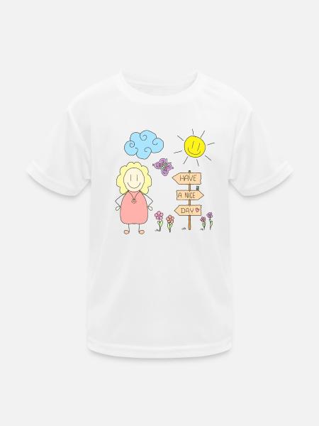 Bonne journée - T-shirt sport Enfant - blanc - Devant