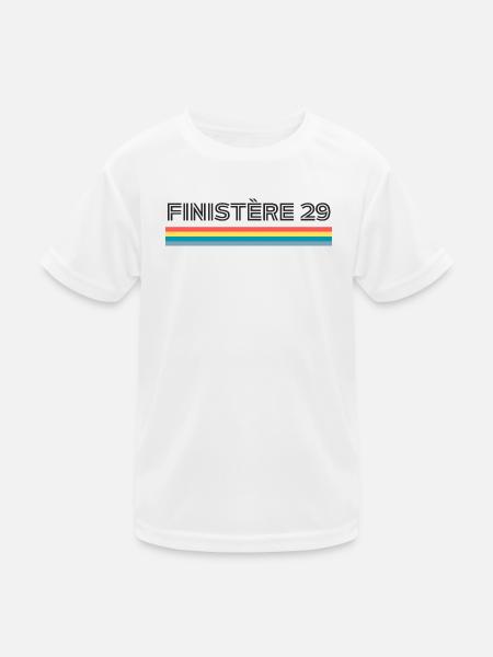 Finistère 29 T-Shirt Humorgeschenk - Kinder Funktions-T-Shirt - Weiß - Vorne