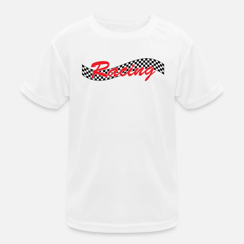Drapeau à cocher de course - Car Auto Bike Race T-shirt sport Enfant