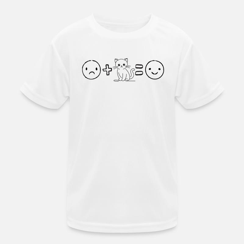 Leben ist besser mit Katzen Kinder Funktions-T-Shirt