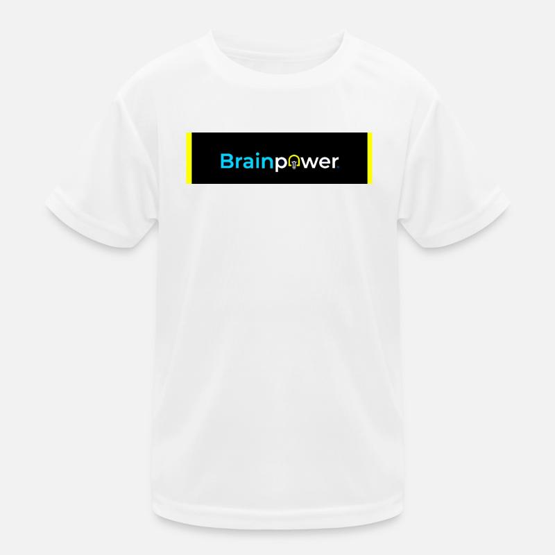 Brainpower Light Bulb Typography Kids Functional T-Shirt
