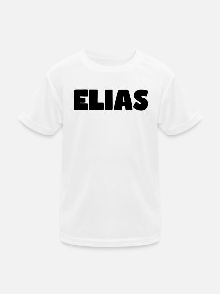 Elias Name - Kids Functional T-Shirt - white - Front