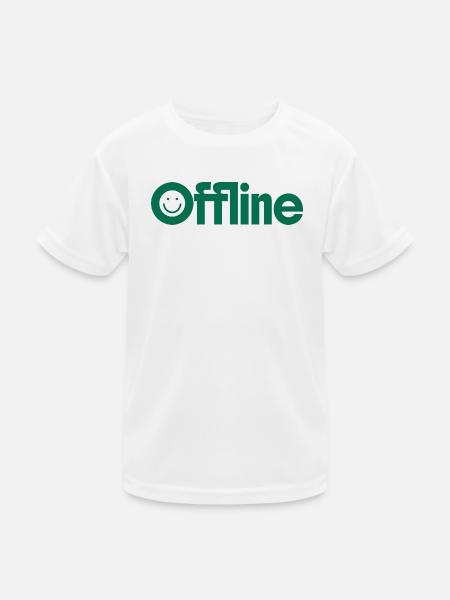Offline-Modus - Kinder Funktions-T-Shirt - Weiß - Vorne